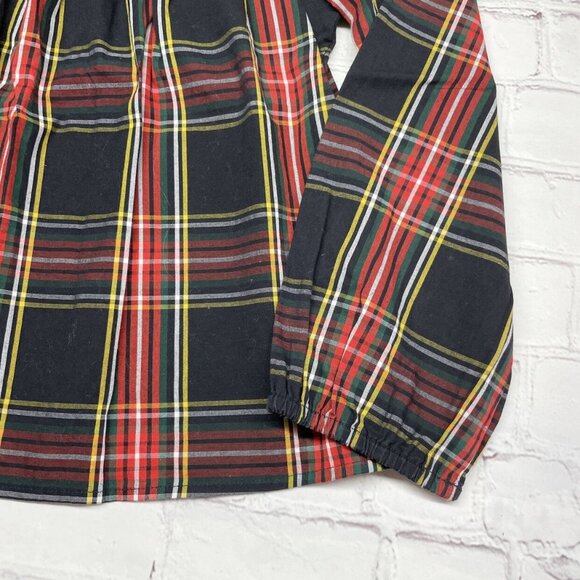 Crewcuts Tartan Plaid Ruffle Apron Top Girls' L Holiday - Picture 3 of 10